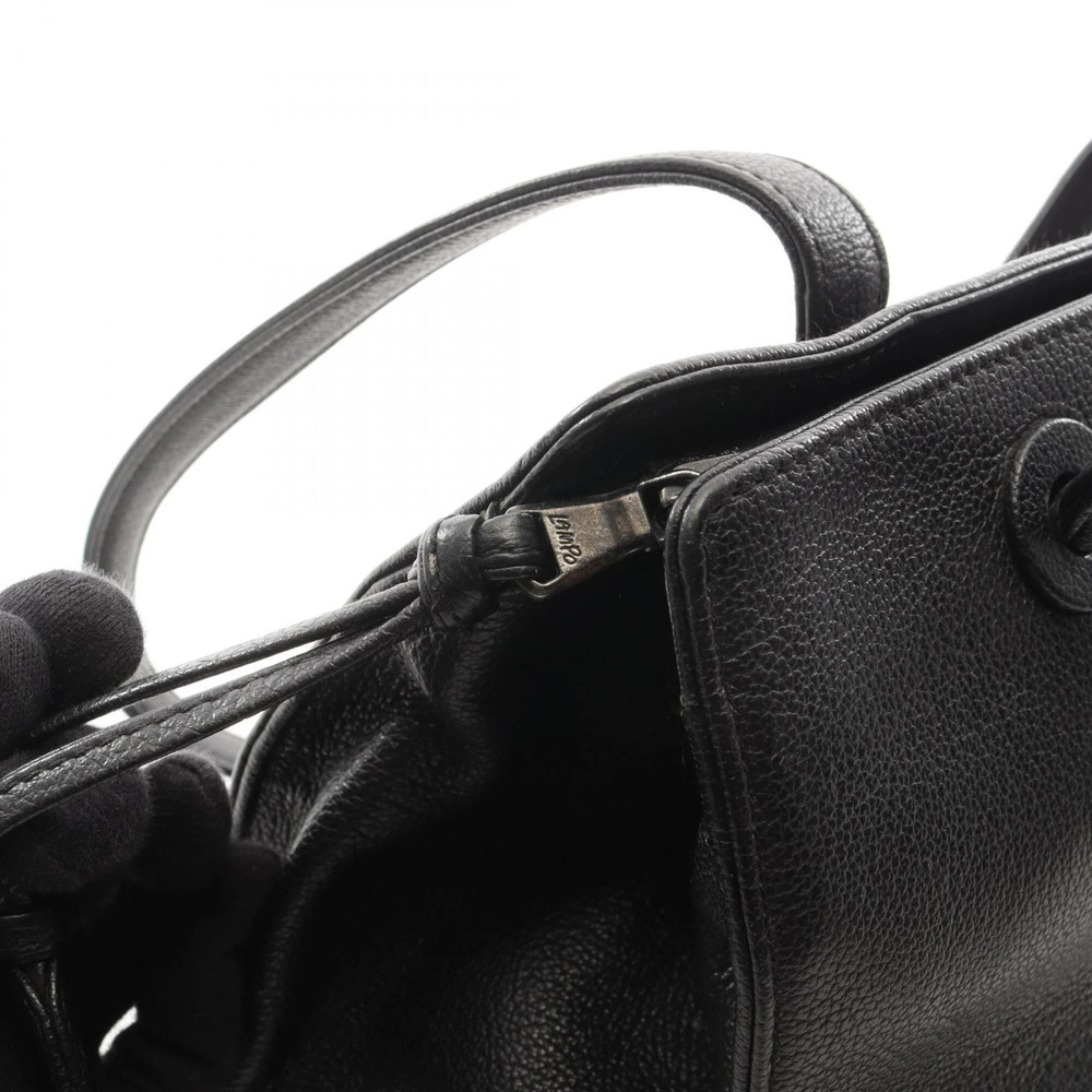 CHANEL Black Leather Logo Tote Bag - Picture 10 of 11
